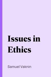 Issues in Ethics_cover