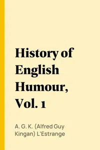 History of English Humour, Vol. 1_cover