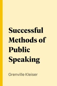 Successful Methods of Public Speaking_cover