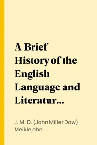 A Brief History of the English Language and Literature, Vol. 2_cover