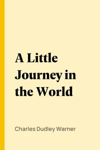A Little Journey in the World_cover