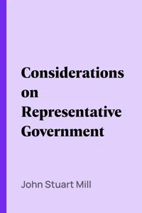 Considerations on Representative Government_cover