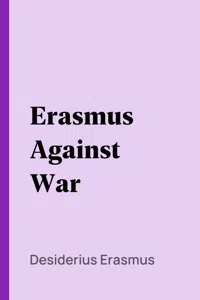 Erasmus Against War_cover