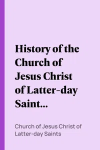 History of the Church of Jesus Christ of Latter-day Saints, Volume 5_cover