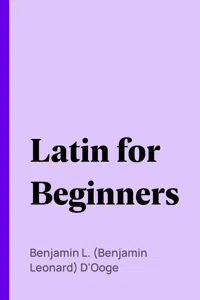 Latin for Beginners_cover