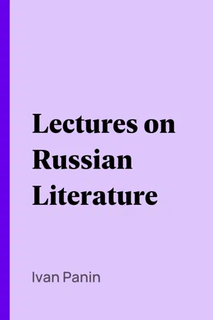 Lectures on Russian Literature