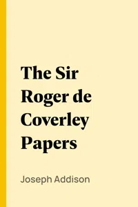 The Sir Roger de Coverley Papers_cover