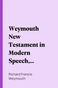 Weymouth New Testament in Modern Speech, 1 Timothy_cover