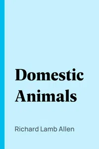 Domestic Animals_cover