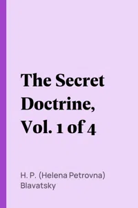 The Secret Doctrine, Vol. 1 of 4_cover