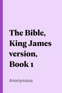 The Bible, King James version, Book 1_cover