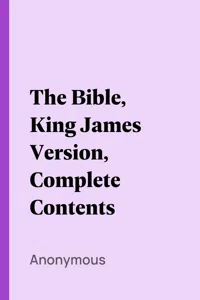 The Bible, King James Version, Complete Contents_cover