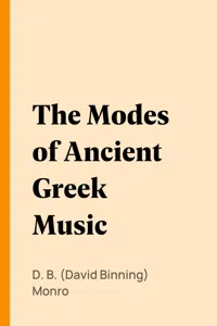 The Modes of Ancient Greek Music_cover