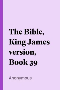 The Bible, King James version, Book 39_cover