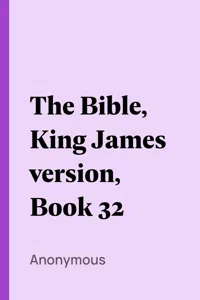 The Bible, King James version, Book 32_cover