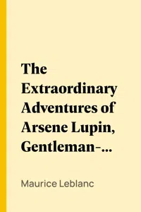 The Extraordinary Adventures of Arsene Lupin, Gentleman-Burglar_cover