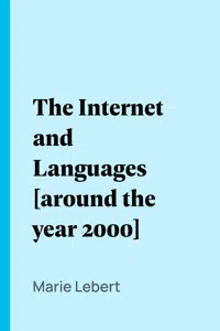 The Internet and Languages [around the year 2000]_cover