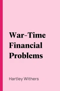 War-Time Financial Problems_cover