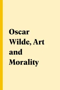 Oscar Wilde, Art and Morality_cover