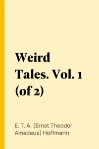 Weird Tales. Vol. 1_cover