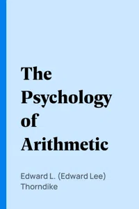 The Psychology of Arithmetic_cover