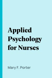 Applied Psychology for Nurses_cover