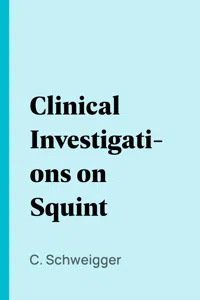 Clinical Investigations on Squint_cover