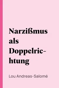 Narzißmus als Doppelrichtung_cover