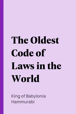 The Oldest Code of Laws in the World