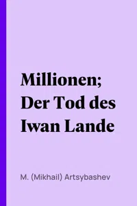 Millionen; Der Tod des Iwan Lande_cover