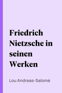 Friedrich Nietzsche in seinen Werken_cover