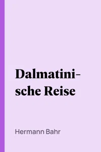 Dalmatinische Reise_cover