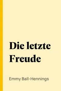 Die letzte Freude_cover