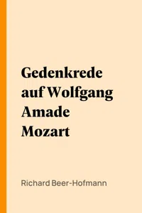 Gedenkrede auf Wolfgang Amade Mozart_cover