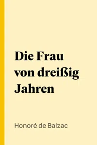 Die Frau von dreißig Jahren_cover