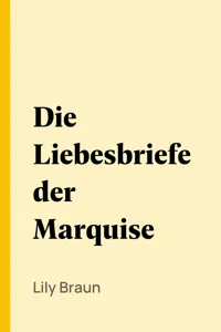 Die Liebesbriefe der Marquise_cover