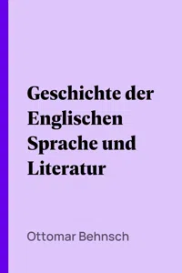 Geschichte der Englischen Sprache und Literatur_cover