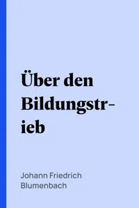 Über den Bildungstrieb_cover