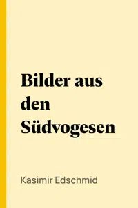 Bilder aus den Südvogesen_cover