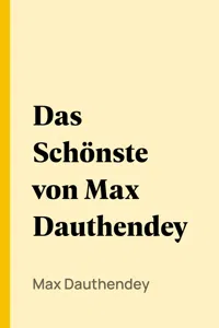 Das Schönste von Max Dauthendey_cover