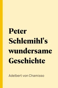 Peter Schlemihl's wundersame Geschichte_cover