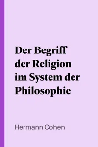 Der Begriff der Religion im System der Philosophie_cover