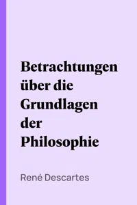 Betrachtungen über die Grundlagen der Philosophie_cover