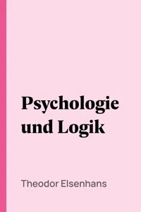 Psychologie und Logik_cover