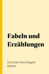 Fabeln und Erzählungen_cover