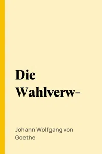 Die Wahlverwandtschaften_cover