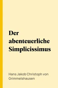 Der abenteuerliche Simplicissimus_cover