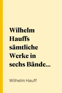 Wilhelm Hauffs sämtliche Werke in sechs Bänden. Bd. 2_cover