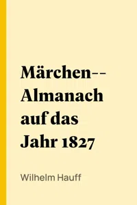 Märchen-Almanach auf das Jahr 1827_cover