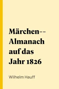 Märchen-Almanach auf das Jahr 1826_cover